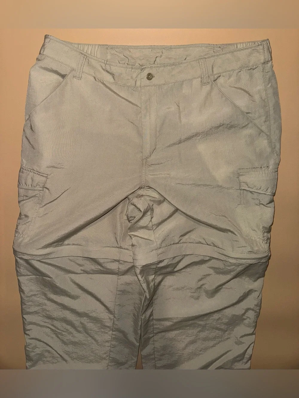 Columbia PFG Convertible Zip-Off Cargo Hiking Fishing Pants Beige Men’s Large